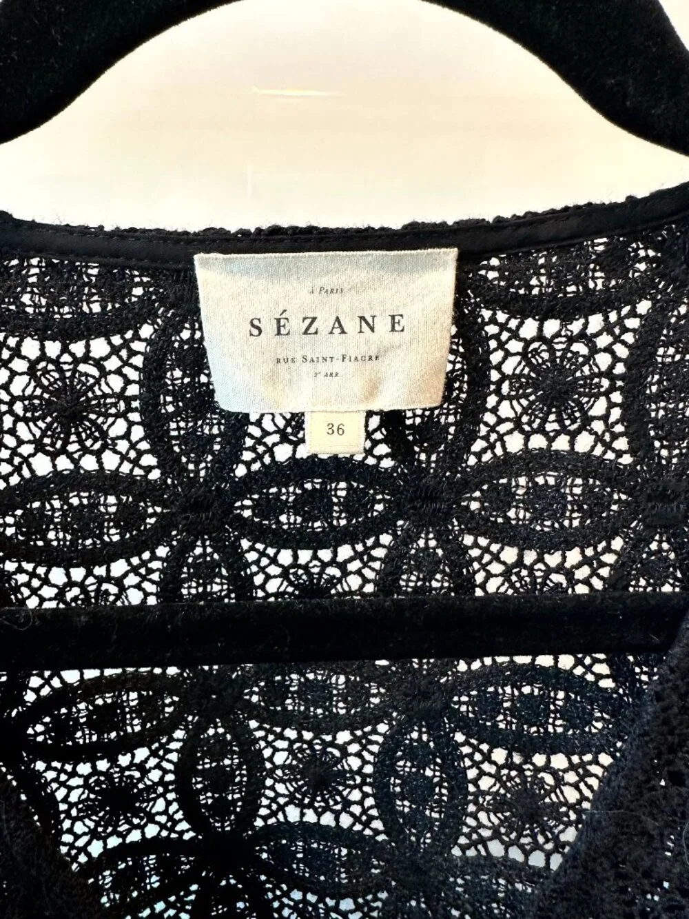 NWOT - Sezane - Gaya Lace Blouse - Size 4 - Picture 2 of 7